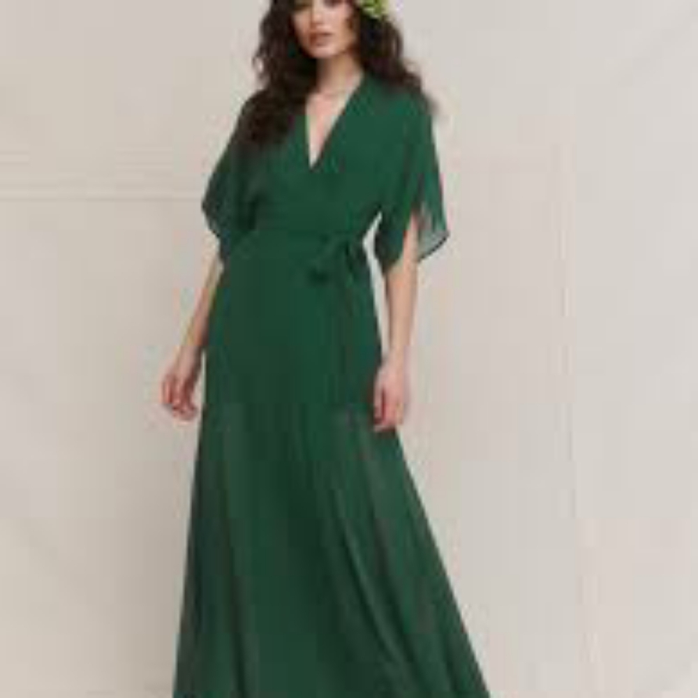 NWOT Reformation Winslow Dress in Emerald Green